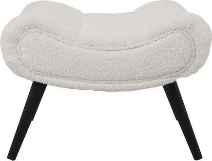 Pakketo Silla Πολυθρόνα με Υποπόδιο Λευκή 97x80x100cm 110-000095