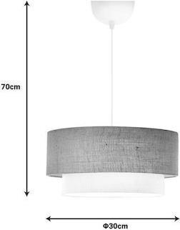 Pakketo Sombre Κρεμαστό Φωτιστικό για Ντουί E27 Μπεζ 202-000131