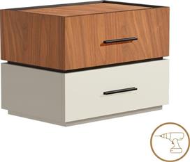 Pakketo Sonlen Κομοδίνο Ξύλινο Καφέ 60x40x44.5cm 072-000105