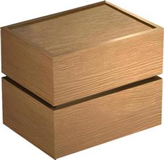 Pakketo Sonlen Κομοδίνο Ξύλινο Καφέ 60x40x44.5cm 072-000140