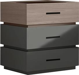 Pakketo Sonlen Κομοδίνο Ξύλινο Καφέ 60x40x66cm 072-000107