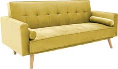 Pakketo Success Τριθέσιος Καναπές Κρεβάτι Βελούδινος Κίτρινο Βελούδο 190x80cm