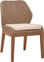 Pakketo Swinton Πολυθρόνα Εξωτερικού Χώρου Αλουμινίου-Rattan Καφέ με Μαξιλάρι 53x63x86cm 334-000004
