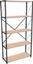 Pakketo Tikilmo Βιβλιοθήκη Oak-Μαύρο 88x34x180cm 321-000003
