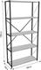 Pakketo Tikilmo Βιβλιοθήκη Oak-Μαύρο 88x34x180cm 321-000003