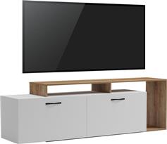 Pakketo Tobler Έπιπλο Τηλεόρασης Ξύλινο Oak-Λευκό Μ170xΠ40xΥ53cm 230-000070