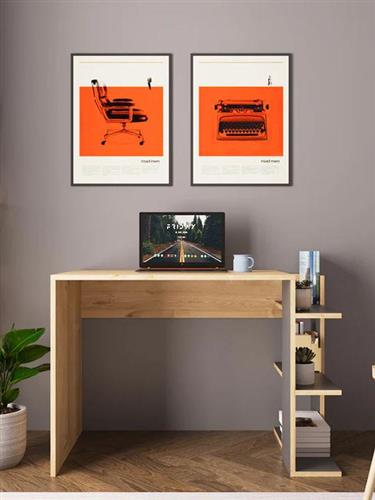 Pakketo Toska Επαγγελματικό Γραφείο Ξύλινο Oak-Ανθρακί 114x56x76cm 197-000272