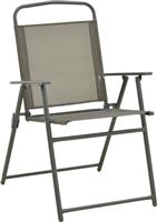 Pakketo Vela Καρέκλα Εξωτερικού Χώρου Μεταλλική Ανθρακί-Σαμπανιζέ Σετ 4τμχ 53x58x90cm 130-000204