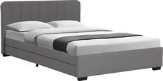Pakketo Veloty Κρεβάτι Διπλό Επενδυμένο με Ύφασμα Ανθρακί με Αποθηκευτικό Χώρο & Τάβλες για Στρώμα 150x200cm 234-000014