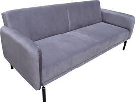 Pakketo Veluto Τριθέσιος Καναπές Κρεβάτι Ανθρακί 197x85x83cm 035-000120