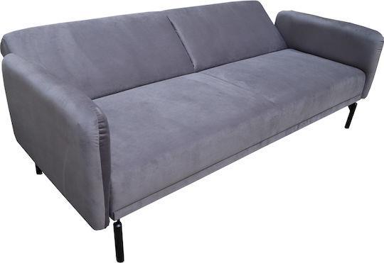 Pakketo Veluto Τριθέσιος Καναπές Κρεβάτι Ανθρακί 197x85x83cm 035-000120