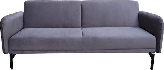 Pakketo Veluto Τριθέσιος Καναπές Κρεβάτι Ανθρακί 197x85x83cm 035-000120
