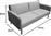 Pakketo Veluto Τριθέσιος Καναπές Κρεβάτι Ανθρακί 197x85x83cm 035-000120