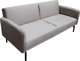 Pakketo Veluto Τριθέσιος Καναπές Κρεβάτι Γκρι Μπεζ 197x85x83cm 035-000119