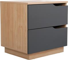 Pakketo Verena I Κομοδίνο Ξύλινο Ανθρακί 48x40x48cm 225-000081