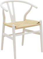 Pakketo Wishbone Καρέκλα Τραπεζαρίας Ξύλινη Λευκό 53x55x76cm 263-000026
