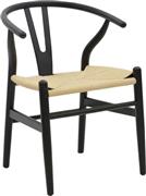 Pakketo Wishbone Καρέκλα Τραπεζαρίας Ξύλινη Μαύρο 53x55x76cm 263-000025