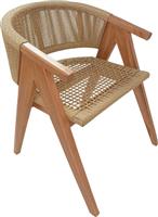 Pakketo Wolly Πολυθρόνα Εξωτερικού Χώρου Ξύλινη Φυσική Απόχρωση 60x60x76cm 343-000029