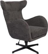 Pakketo Zefrina Μπερζέρα Περιστρεφόμενη Ανθρακί 77x82x100cm 393-000018