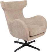 Pakketo Zefrina Μπερζέρα Περιστρεφόμενη Μπεζ 77x82x100cm 393-000019