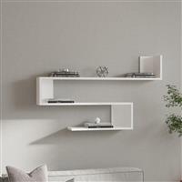 Pakketo Zeta Ράφι Τοίχου Λευκό 120x20x71cm 120-000571