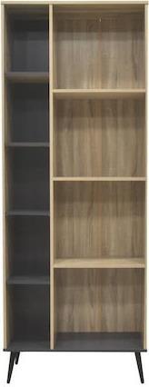 Pakketo Zezan Βιβλιοθήκη Sonoma-Ανθρακί 76.5x30x200.5cm 123-000257