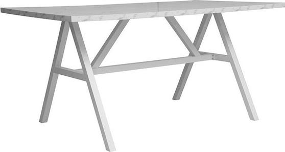 Pakoworld Alarick Τραπέζι Ξύλινο με Μεταλλικό Σκελετό Λευκό 160x90x76cm 225-000013