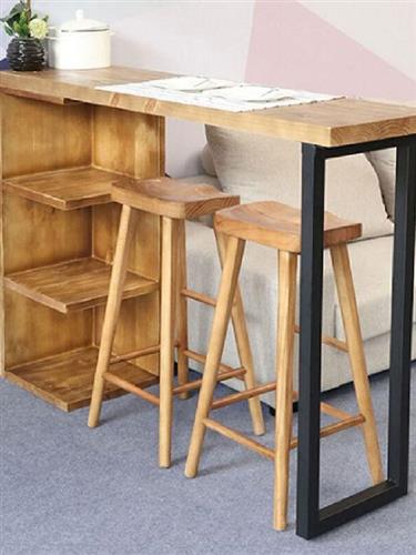 Pakoworld Collins Τραπέζι Μπαρ από Μασίφ Ξύλο Πεύκου 139x29x90cm 197-000067