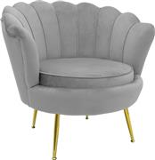 Pakoworld Daimon Πολυθρόνα Βελούδινη Γκρι 79x74x78cm 128-000001