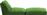 Pakoworld Dreamy Πουφ Πολυθρόνα Αδιάβροχη Πράσινη 57x180x50cm 071-001517