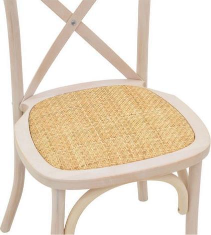 Pakoworld Dylon Καρέκλα Καφενείου Ξύλινη White Wash 48x52x89cm 263-000021