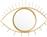 Pakoworld Eye Καθρέπτης Τοίχου με Χρυσό Μεταλλικό Πλαίσιο 26x46cm 233-000007