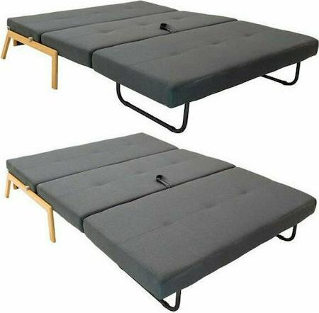 Pakoworld Fancy Διθέσιος Καναπές Κρεβάτι Ανθρακί 150x92x77cm 024-000010