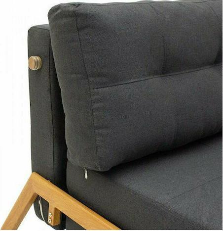 Pakoworld Fancy Διθέσιος Καναπές Κρεβάτι Ανθρακί 150x92x77cm 024-000010