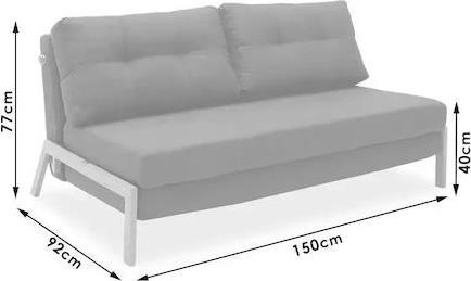 Pakoworld Fancy Διθέσιος Καναπές Κρεβάτι Ανθρακί 150x92x77cm 024-000010