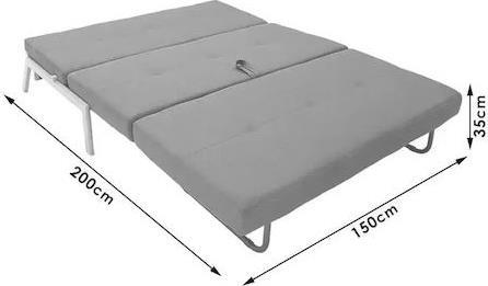 Pakoworld Fancy Διθέσιος Καναπές Κρεβάτι Ανθρακί 150x92x77cm 024-000010
