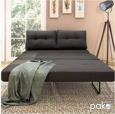 Pakoworld Fancy Διθέσιος Καναπές Κρεβάτι Ανθρακί 150x92x77cm 024-000010