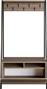 Pakoworld Foxtel Έπιπλο Εισόδου με Κρεμάστρα & Παπουτσοθήκη Καρυδί-Μαύρο 94x35x180cm 120-000381