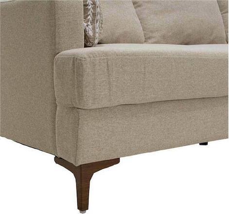 Pakoworld Slim Γωνιακός Καναπές 185x140x70cm 074-000001