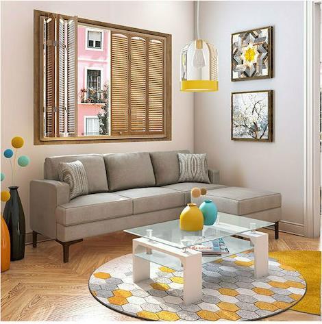 Pakoworld Slim Γωνιακός Καναπές 185x140x70cm 074-000001