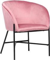 Pakoworld Julia Πολυθρόνα Βελούδινη σε Ροζ Χρώμα 61x57x74cm 222-000018