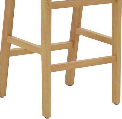 Pakoworld Julien Σκαμπό Μπαρ με Πλάτη Ξύλινο Φυσικό 45x46x95cm 263-000008