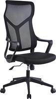 Pakoworld Καρέκλα Διευθυντική με Ανάκλιση Flexibility Μαύρη 254-000004