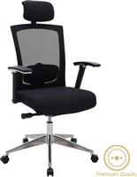 Pakoworld Καρέκλα Διευθυντική με Ρυθμιζόμενα Μπράτσα Nairn Μαύρη 076-000015
