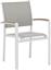Pakoworld Καρέκλα Εξωτερικού Χώρου Αλουμινίου Pori Λευκό/Γκρι 57x60x85cm 216-000004