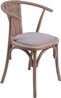 Pakoworld Καρέκλα Εξωτερικού Χώρου Dourel Ξύλινη Καφέ 57x53x80cm 167-000012