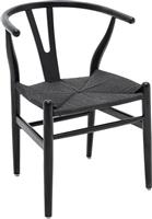 Pakoworld Καρέκλα Εξωτερικού Χώρου Ξύλινη Μαύρη 42x49x84cm 222-000021