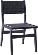 Pakoworld Καρέκλα Εξωτερικού Χώρου Ξύλινη Ridley Μαύρη 48.5x61x87cm 236-000009