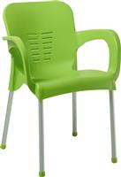 Pakoworld Καρέκλα Εξωτερικού Χώρου Πλαστική Feast Πράσινη 59x58x81cm 253-000024