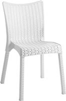 Pakoworld Καρέκλα Εξωτερικού Χώρου Πολυπροπυλενίου Confident Λευκή 50x55x83cm 253-000040